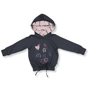 Girls Jumpers Jackets: LFOH Elyse Hooded Sweatshirt Shadow