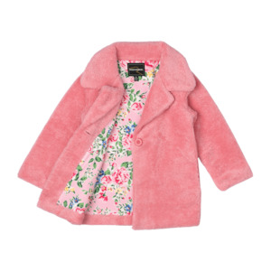 Girls Jumpers Jackets: Rock Your Kid Faux Sherpa Jacket Pink