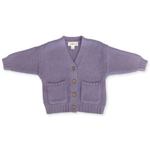 Girls Jumpers Jackets: Grown Pocket Cardigan Iris