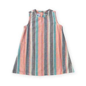 Grown Summer Stripe Shift Cotton Dress