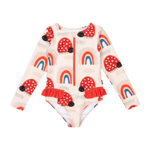 Rock Your Kid Love Bug Rainbow One Piece