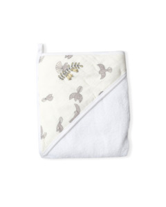 Babu Terry Hooded Baby Towel NZ Forest Prints Fantail