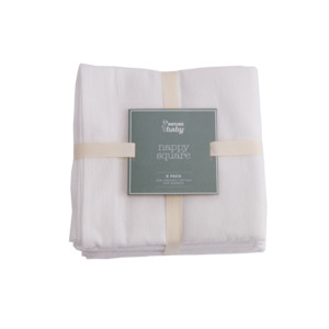 Nature Baby Organic Cotton & Bamboo Nappy Square 6 pack