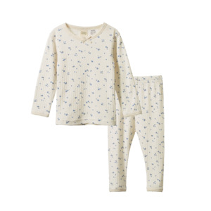 Nature Baby Long Sleeve Pyjama Set Pointelle Daisy Print