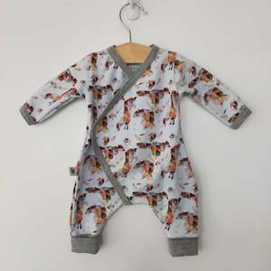 Prem Grey Wolves Romper  4-6lb