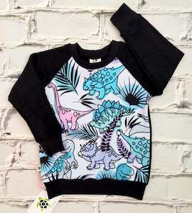 Sz 2/3 : Dinosaur Merino Sweatshirt  **RTS