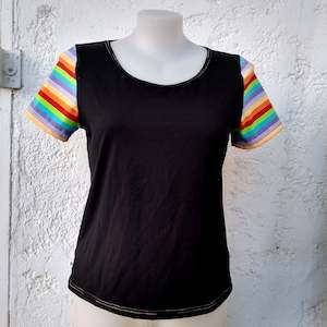 Baby wear: Womans Rainbow Sleeve Tee