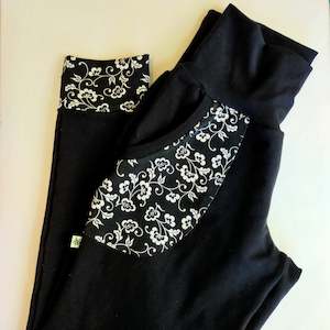 Baby wear: RTS Sz 12 Woman's Joggers With Floral Print Pockets/Cuffs!