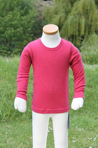 Size 3 Raspberry Merino Base Layer Top