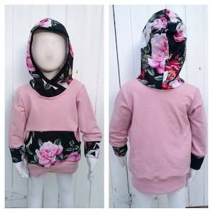 Grow With Me Hoodie ** Pink Floral * Sz L 1-3 yrs