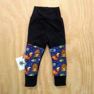 Baby wear: Grow With Me** Woodland Creatures LARGE 1-3 Years **  Moto Patch Pants **