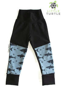 Baby wear: Grow With Me** Sharks LARGE 1-3 Years **  Moto Patch Pants **