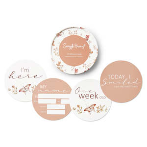 Reversible Milestone Cards | Butterfly + Pink Sand