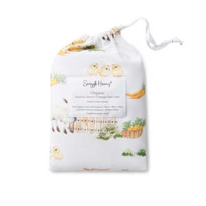 Fitted Bassinet Sheet | Changing Mat Cover | Farm