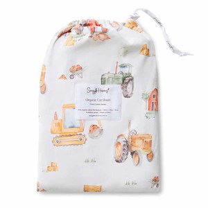 Fitted Cot Sheet | Diggers & Tractors