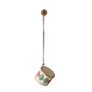 Maileg Christmas | Maileg Metal Ornament | Drum Classic Green Small