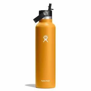 Hydroflask Drink Bottle 21oz Straw - Fossil 621mL Standard Mouth w/ Flex Straw Cap (Copy)