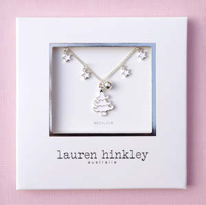 Lauren Hinkley Christmas Necklace | Enchanted Christmas Tree WHITE