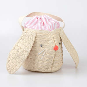 Meri Meri Easter Stripy Ear Bunny Basket Bag