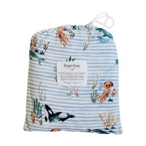 Gift: Fitted Cot Sheet | Whale