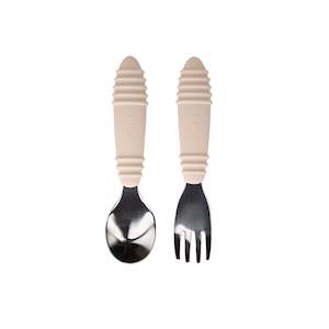 Bumkins Spoon and Fork | Sand