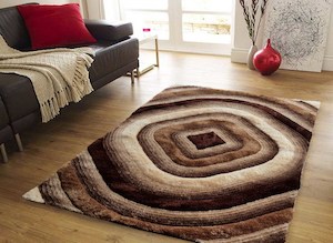 Brand New 3d Cut Area Rug “island” On Heavy Cotton Base 2 Colours Available