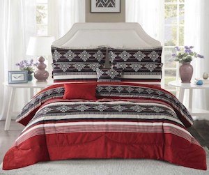 BRAND NEW 7 piece OVERSIZED PRINTED comforter set 50