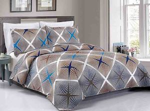 Brand New Luxury 3 Piece Quilted Bedspread 23