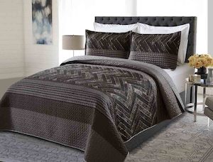 Brand New Luxury 3 Piece Quilted Bedspread B6