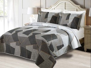 Brand New Luxury 3 Piece Quilted Bedspread B7