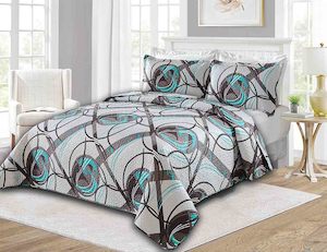 Brand New Luxury 3 Piece Quilted Bedspread B9