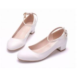 Crystal Heel Shoe - White