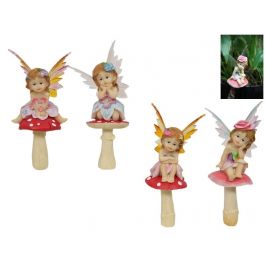 23cm Fairy on Mushroom Garden Stake