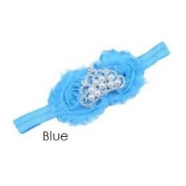 Crown Rosette Headband - Blue