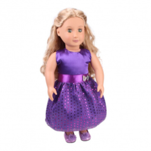 18" Butterfly Dolls Dress - Purple