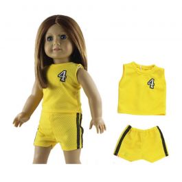 18" Dolls Sports Outfit - Yellow