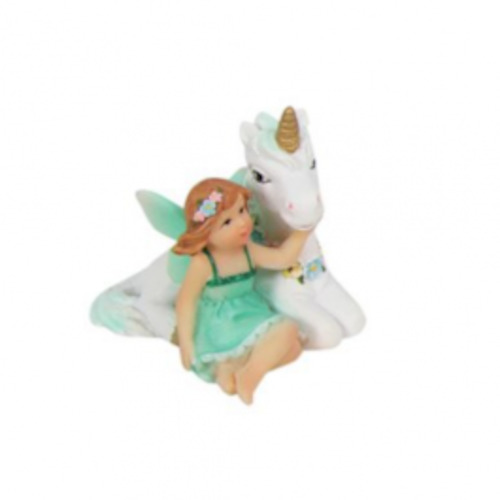 Design services: 5cm Fairy Friend w Unicorn - Green