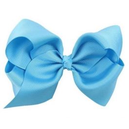 Hair Bow Clip - Blue