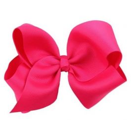 Hair Bow Clip - Hot Pink