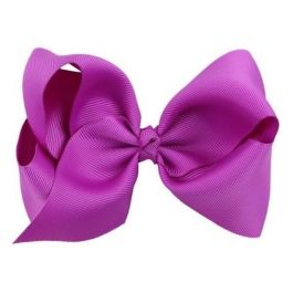 Hair Bow Clip - Purple