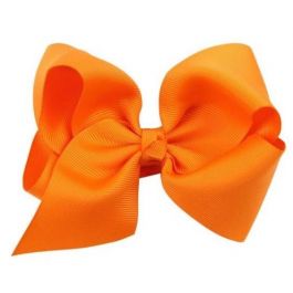 Hair Bow Clip - Orange