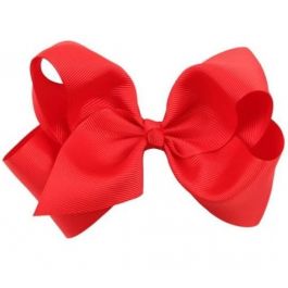 Hair Bow Clip - Red