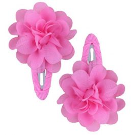 girls chiffon ruffle flower clip hair accessories