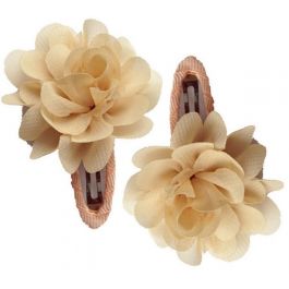 girls chiffon ruffle flower clip hair accessories