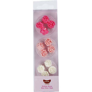 GoBake Icing Decorations Valentine Roses 12/Pack