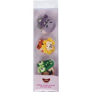 GoBake Jungle Animal Icing Decorations 6/Pack