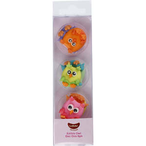 Sugar Decorations: GoBake Owl Icing Decorations 6/Pack