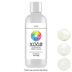 Vivid Oil Based Food Colour White 160g | BB 03/27