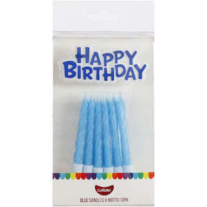 Candles: GoBake Candles & Motto Blue 12/Pack