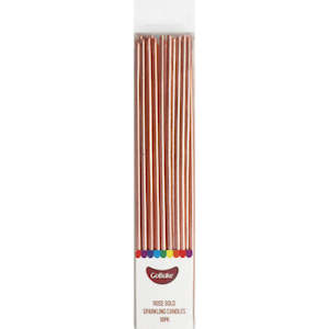 GoBake Sparkling Candles Pearl Rose Gold 18/Pack